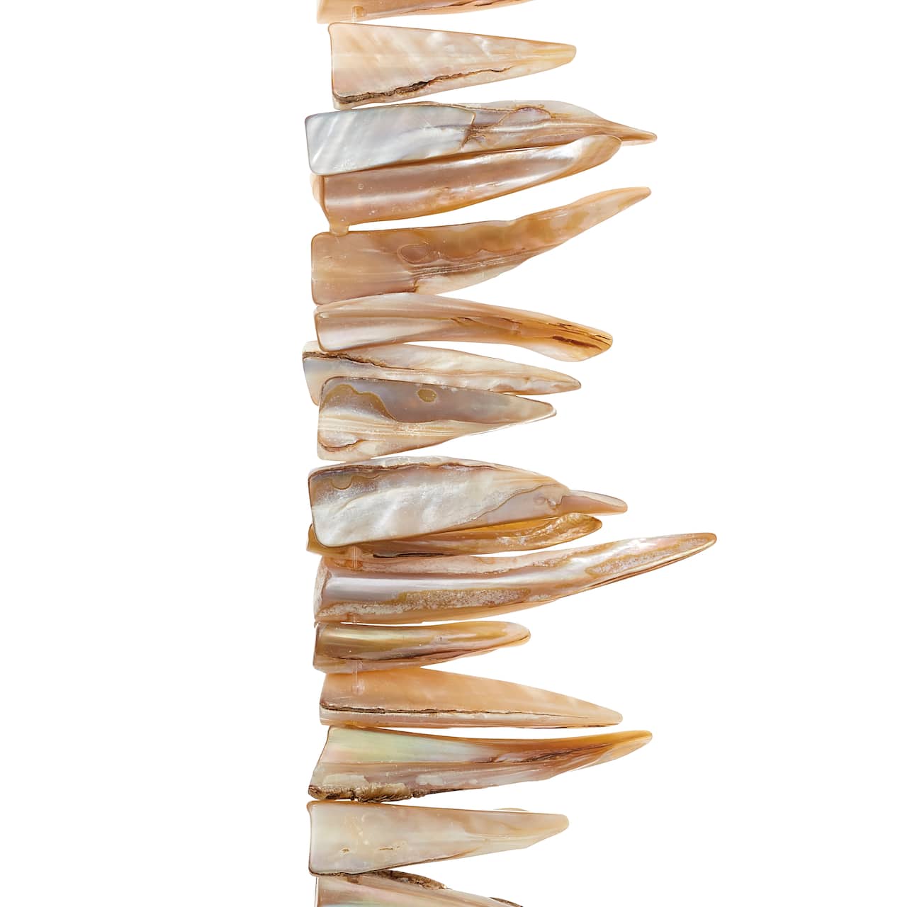 12 Pack: Tan Shell Stick Beads, 28mm by Bead Landing™